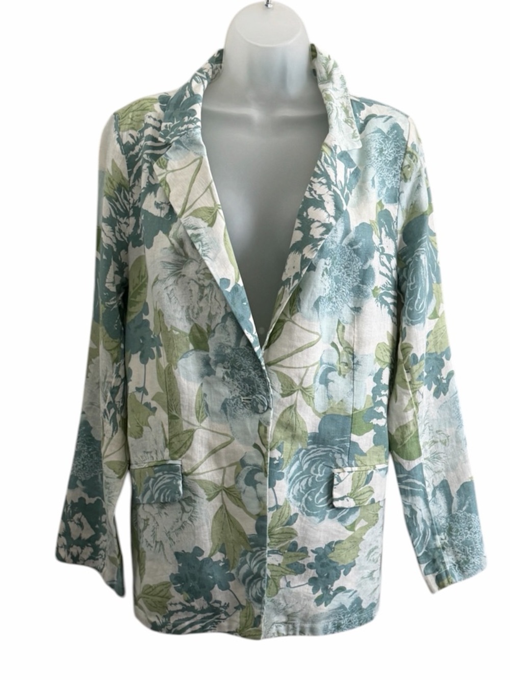 Joie Floral Linen Blazer-Botanical Print